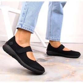 Zapatos cómodos calados Rieker W RKR575 negro 7