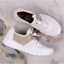 Zapatos cómodos Rieker W L3254-80 blanco 8
