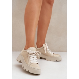 Zapatillas deportivas de zapatillas en la plataforma chebello 4632 oro dorado 2