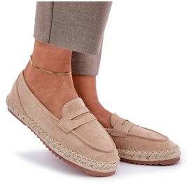 Apartrilles de mujeres con una trenza de yute en una suela beige plana 8