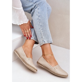 Elegante Espadrillas de cuero Zazoo 10177 beige 6