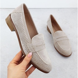 Zapatos de ante Openwork Lords Potocki SZ12585 Beige 1