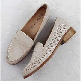 Zapatos de ante Openwork Lords Potocki SZ12585 Beige 3