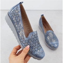 M.Daszyński Zapatos en M. Daszyński MR1628-20 en flores azul 1