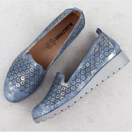 M.Daszyński Zapatos en M. Daszyński MR1628-20 en flores azul 3
