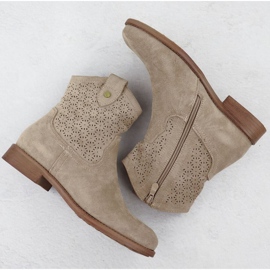 Botas de vaquero abiertos S.Barski Hy51-063 beige 3