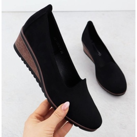 Zapatos para una cuña Potocki SZ12276 Negro 1