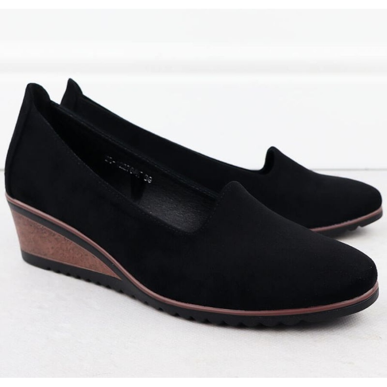 Zapatos para una cuña Potocki SZ12276 Negro 2