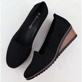 Zapatos para una cuña Potocki SZ12276 Negro 3