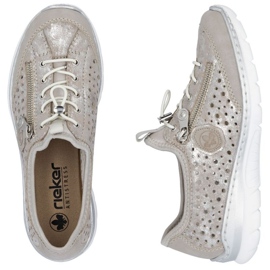 Rieker L32P6-90 Silver Openwork Sports Shoes plata 11