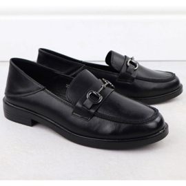 Zapatos de cuero para mujeres cómodos negros Vinceza 18107 mocasines 2