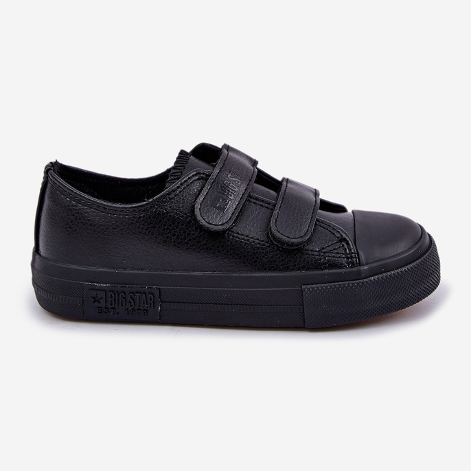 Deportivas Infantiles De Piel Con Velcro Big Star KK374054 Negro 1