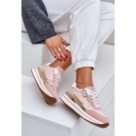 Zapatos deportivos brillantes para mujeres en la plataforma rosa rosado 6