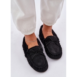 Mocasines de mujer con pelaje negro 6