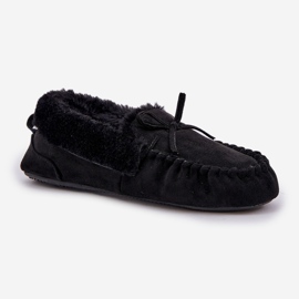 Mocasines de mujer con pelaje negro 4