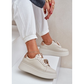 Zapatillas de cuero para mujeres chebello 4411 beige ligero 7