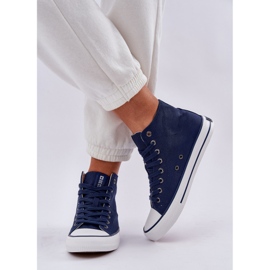 Zapatillas de deporte altas femeninas Big Star DD274333 Navy Blue azul 3