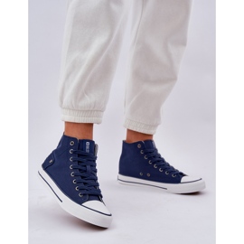 Zapatillas de deporte altas femeninas Big Star DD274333 Navy Blue azul 2