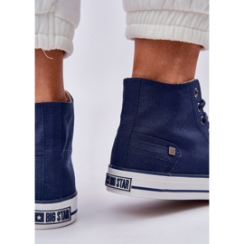 Zapatillas de deporte altas femeninas Big Star DD274333 Navy Blue azul 8