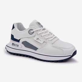 Zapatillas de zapatillas de zapatillas de zapatillas big star nn274a103 sistema de alta poli blanco y azul marino azul 4