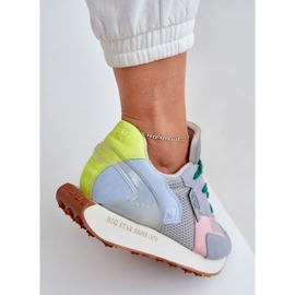 Zapatillas de deporte para mujeres en el sistema de espuma de memoria Big Star NN274682 Blue Platform azul 12