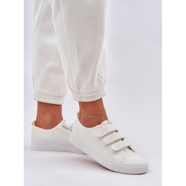Zapatillas de zapatillas de velcro juveniles blanco 2