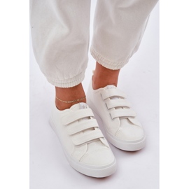 Zapatillas de zapatillas de velcro juveniles blanco 3