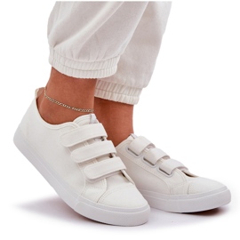 Zapatillas de zapatillas de velcro juveniles blanco 8