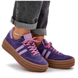 Zazoo N1068S4 Suchadoras de ante mujeres en la plataforma Dark Violet violeta 8