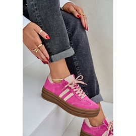 Zazoo N1068S4 Suchadoras de ante mujeres en la plataforma Fuchsia rosado 7