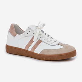 Zapatillas de piel beige de cuero Zazoo N1068 de cuero 5