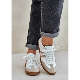 Zapatillas de piel beige de cuero Zazoo N1068 de cuero 6