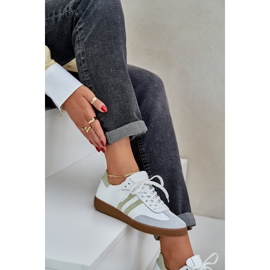 Zazoo N1068 Zapatillas Bajas Mujer Piel, Blanco 7