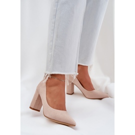 Bombas para mujeres en el beige de pilares ecológicos 2