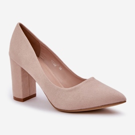 Bombas para mujeres en el beige de pilares ecológicos 4