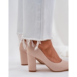 Bombas para mujeres en el beige de pilares ecológicos 7