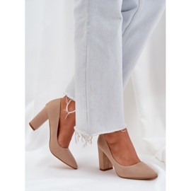 Bombas para mujeres en el poste sudor de supremo Eco beige 3