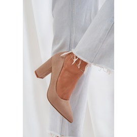 Bombas para mujeres en el poste sudor de supremo Eco beige 6