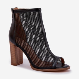 Sandalias en el pilar con una parte superior negra negro 4