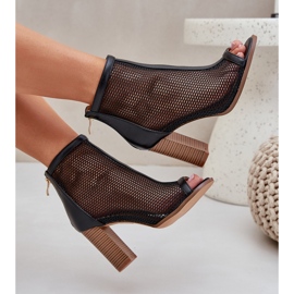 Sandalias en el pilar con una parte superior negra negro 6