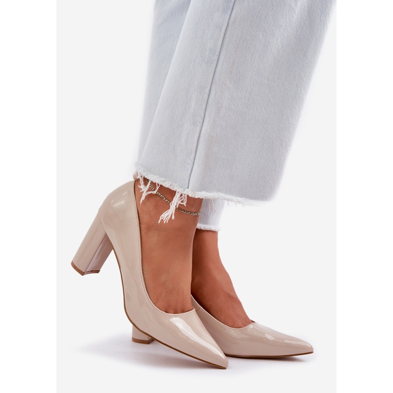 Seastar Bombas pintadas en los tacones de la barra beige 1