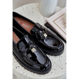 Mocasines de mujer pintados con alfileres negros 8