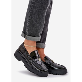 Mocasines de mujer pintados con alfileres negros 1