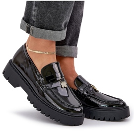 Mocasines de mujer pintados con alfileres negros 9