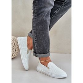 Zapatillas de zapatillas de zapatillas de zapatillas de cuero ecológicas con beige ligero 5