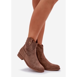 S.Barski Botas abiertas de tacón plano S. Barski Hy51-063 Brown marrón 1