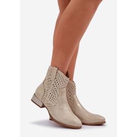 Botas de trabajo de aire para mujeres de baja tacón dorado 1