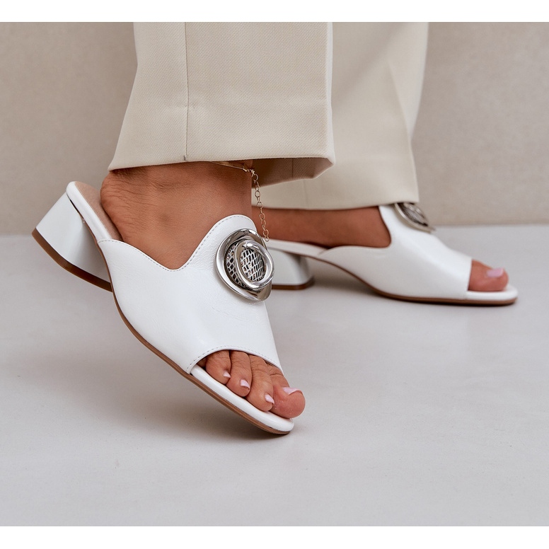 Jezzi Las elegantes bajas de las mujeres con una decoración blanca blanco 2 Jezzi Las elegantes bajas de las mujeres con una decoración blanca blanco 2