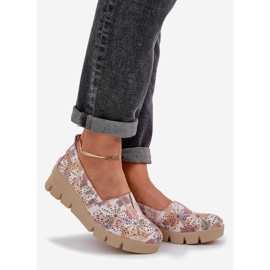 Jezzi Zapatos para mujeres con un patrón de cuña multicolor abierta blanco 1 Jezzi Zapatos para mujeres con un patrón de cuña multicolor abierta blanco 1