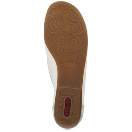 Zapatos cómodos de piel calados Rieker W RKR658, beige 14